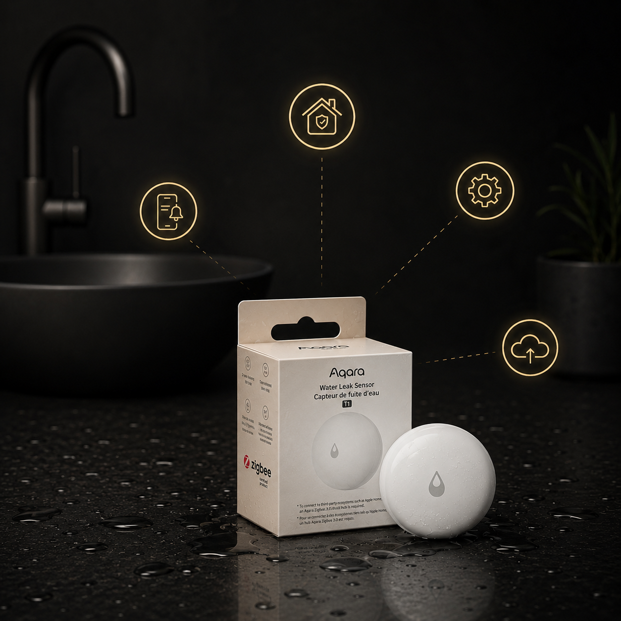 Aqara Water Leak Sensor T1 сензор за течове и наводнения