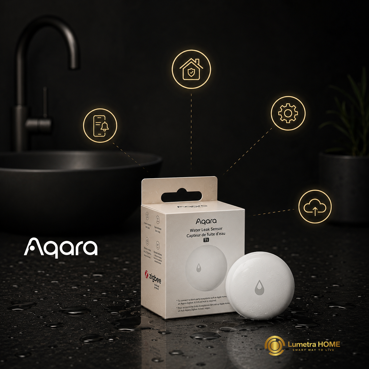 Aqara Water Leak Sensor T1 сензор за течове и наводнения