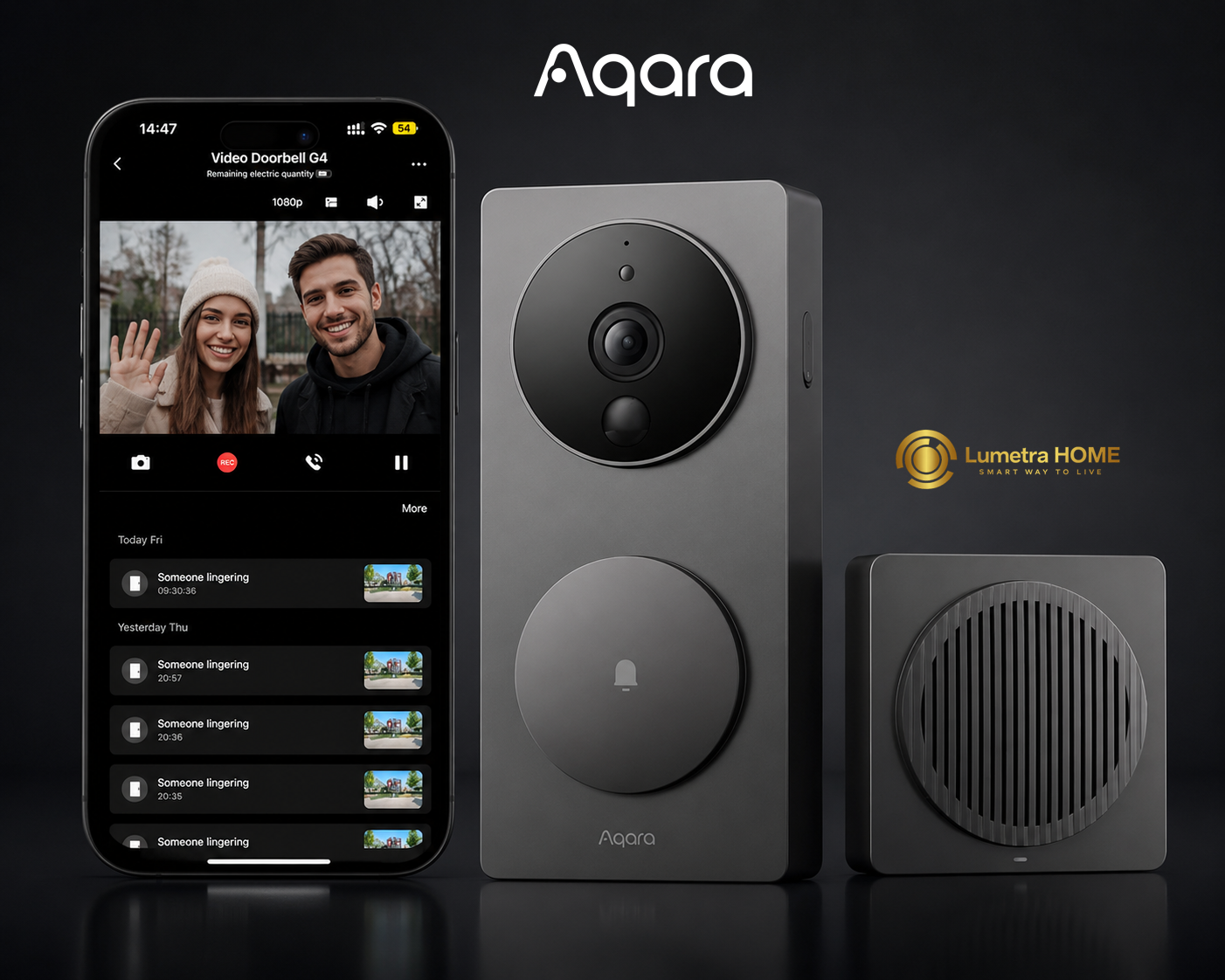 Aqara Video Doorbell G4 интелигентен видео звънец с камера и HomeKit Secure Video